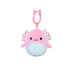SQUISHMALLOWS -  PORTE-CLÉS D'ARCHIE L'AXOLOTL ROSE AU VENTRE DUVETÉ (9 CM) -  EVERYDAY SQUAD