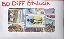 ST-LUCIE -  50 DIFFÉRENTS TIMBRES - ST-LUCIE
