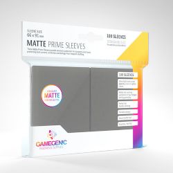 STANDARD CARD GAME -  GRIS FONCÉ - MATTE PRIME SLEEVES (66MM X 91MM) (100) -  GAMEGENIC