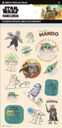 STAR WARS -  4 FEUILLES D'AUTOCOLLANTS -  LE MANDALORIEN
