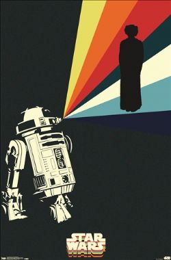 STAR WARS -  AFFICHE DE R2-D2 RÉTRO (56 CM X 86.5 CM)