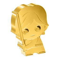 STAR WARS -  COLLECTION PIÈCES CHIBI® - SPÉCIAL 40E ANNIVERSAIRE DE STAR WARS : LE RETOUR DU JEDI™ :LUKE SKYWALKER™ - VERSION DORÉE -  PIÈCES DE LA NOUVELLE-ZÉLANDE 2023 02