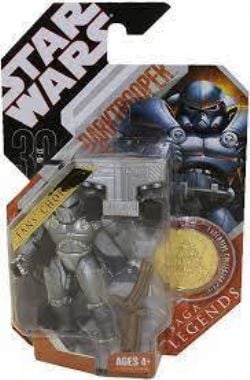 STAR WARS -  FIGURINE ARTICULÉE DE DARKTROOPER AVEC PIÈCE DE COLLECTION -  30E ANNIVERSAIRE