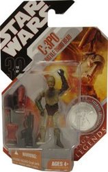 STAR WARS -  FIGURINE DE C-3P0 AVEC PIÈCE DE COLLECTION 17 -  LA SAGA COLLECTION 17