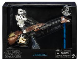 STAR WARS -  FIGURINE DE MOTO SPEEDER AVEC SOLDAT ÉCLAIREUR (15 CM) -  THE BLACK SERIES