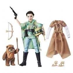 STAR WARS -  FIGURINE DE PRINCESSE LEIA ET WICKET (30 CM) -BOÎTE ABIMÉE- -  FORCES OF DESTINY