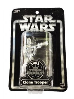 STAR WARS -  FIGURINE DE SOLDAT CLONE ANNNIVERSAIRE ARGENT (9 CM)