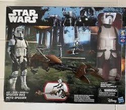 STAR WARS -  FIGURINE DE SOLDAT SCOUT AVEC MOTO SPEEDER BIKE (30 CM) -  LE POUVOIR DE LA FORCE