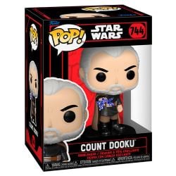 STAR WARS -  FIGURINE POP! EN VINYLE DE COMTE DOOKU (10 CM) -  CÔTÉ OBSCUR 744