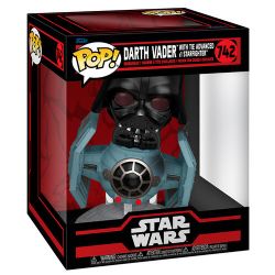 STAR WARS -  FIGURINE POP! EN VINYLE DE DARK VADOR AVEC TIE ADVANCED X1 STARFIGHTER (10 CM) -  CÔTÉ OBSCUR 742