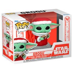 STAR WARS -  FIGURINE POP! EN VINYLE DE GROGU AVEC BISCUITS (10 CM) -  LE MANDALORIEN 747