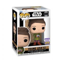 STAR WARS -  FIGURINE POP! EN VINYLE DE JEUNE LEIA AVEC LOLA (10 CM) 659