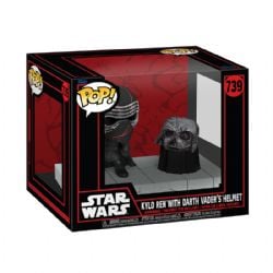 STAR WARS -  FIGURINE POP! EN VINYLE DE KYLO REN AVEC LE CASQUE DE DARK VADER (10 CM) -  CÔTÉ OBSCUR 739