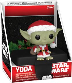 STAR WARS -  FIGURINE POP! EN VINYLE DE YODA DES FÊTES (10 CM) -  POP! PORTE-BAS DE NOËL