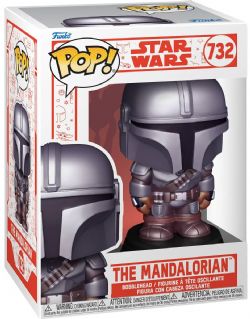 STAR WARS -  FIGURINE POP! EN VINYLE DU MANDALORIEN DES FÊTES (10 CM) -  LE MANDALORIEN 732