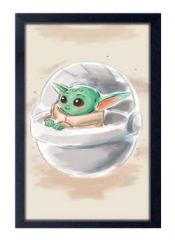 STAR WARS -  IMAGE ENCADRÉE DE L'ENFANT NEIGE (33CM X 48CM) -  LE MANDALORIEN