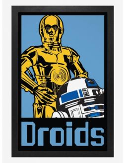 STAR WARS -  IMAGE ENCADRÉE - DROÏDE RETRO (33 CM X 48 CM)