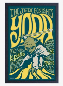 STAR WARS -  IMAGE ENCADRÉE - ROCK POSTER: YODA (33 CM X 48 CM)