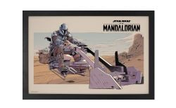 STAR WARS -  IMAGE ENCADRÉE - SPEEDER BIKE (33 CM X 48 CM) -  LE MANDALORIEN