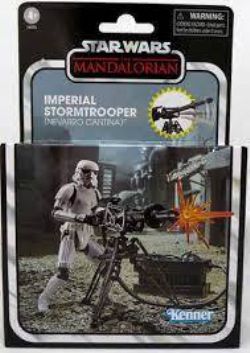 STAR WARS -  LE MANDALORIEN - STORMTROOPER IMPÉRIAL (CANTINE DE NEVARRO) AVEC E-WEBB CANON DELUXE (9 CM) -  LA COLLECTION VINTAGE