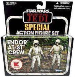 STAR WARS -  LE RETOUR DU JEDI - SET DE FIGURINES D'ÉQUIPAGE D'AT-ST D'ENDOR (EXCLUSIF KMART) -  LA COLLECTION VINTAGE