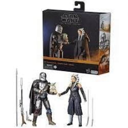 STAR WARS -  PAQUET DE 3 FIGURINES DE LEE MANDALORIEN, AHSOKA TANO ET GROGU -  THE BLACK SERIES