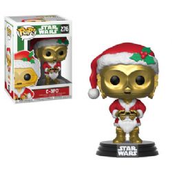 STAR WARS -  POP! BOBBLE-HEAD EN VINYLE DE C-3PO PÈRE NOËL (10 CM) -  STAR WARS DES FÊTES 276