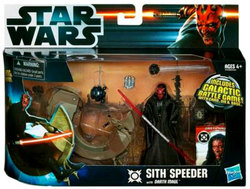 STAR WARS -  SPEEDER SITH AVEC FIGURINE DE DARTH MAUL (9 CM)