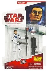 STAR WARS -  TOUT NEUF - STAR WARS THE CLONE WARS CW17 CLONE TROOPER ECHO CW17 -  LA GUERRE DES CLONES CW17