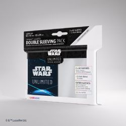 STAR WARS UNLIMITED -  POCHETTES TAILLE STANDARD - PAQUET DOUBLE - ESPACE BLEU (60-60) -  GAMEGENIC