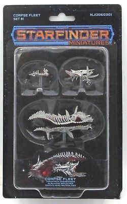 STARFINDER BATTLE DEEP CUTS: FIGURINE NON-PEINTE -  CORPSE FLEET SET #1 -  FIGURINE JDR