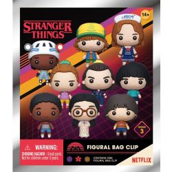 STRANGER THINGS -  PORTE-CLÉ FIGURINE 3D ALÉATOIRE - SÉRIE 3