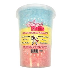 SUGAR FLUFFS -  BARBE À PAPA MÉLANGE LICORNE - FRAMBOISE BLEUE, BANANE & VANILLE (60G)
