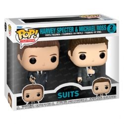 SUITS: LES DEUX FONT LA PAIRE -  ENSEMBLE DE 2 FIGURINES POP! DE HARVEY SPECTER & MICHAEL ROSS (10 CM)