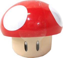 SUPER MARIO -  BOÎTE DE BONBONS SÛRS EN FORME DE CHAMPIGNON - CERISE OU POMME VERTE