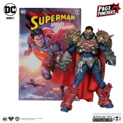 SUPERMAN -  FIGURINE DE SUPERMAN AVEC COMIC SUPERMAN: GHOSTS OF KRYPTON - PAGE PUNCHERS -  MCFARLANE TOYS