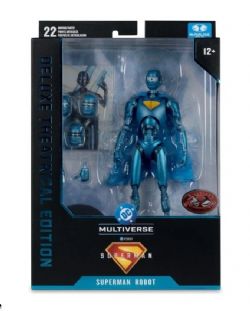 SUPERMAN -  SUPERMAN LE FILM (2025) – FIGURINE SUPERMAN ROBOT - DC DELUXE THEATRICAL EDITON RED PLATINUM -  MCFARLANE TOYS