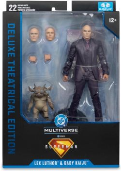 SUPERMAN -  SUPERMAN LE FILM (2025) – FIGURINES LEX LUTHOR & BÉBÉ KAIJU - DC DELUXE THEATRICAL EDITION -  MCFARLANE TOYS