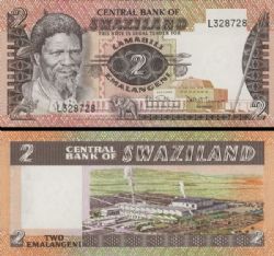 SWAZILAND -  2 EMALANGENI 1974 (UNC)