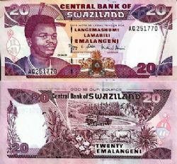 SWAZILAND -  20 EMALANGENI 2001 (UNC) 30A