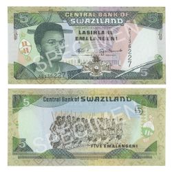 SWAZILAND -  5 EMALANGENI 1995 (UNC) 23A