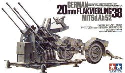 TAMIYA -  1/35 - 20MM FLAKVIERLING 38 ALLEMAND 35091