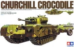 TAMIYA -  1/35 - TANK CHURCHILL CROCODILE MK.V AVEC REMORQUE (DIFFICILE) 35100