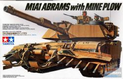 TAMIYA -  1/35 - TANK M1A1 ABRAHAMS AVEC OUTIL ANTI-MINE 35158