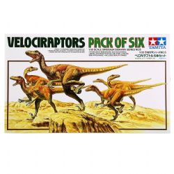 TAMIYA -  1/35 - VELOCIRAPTORS (PACK DE 6) -  DINOSAURE 60105