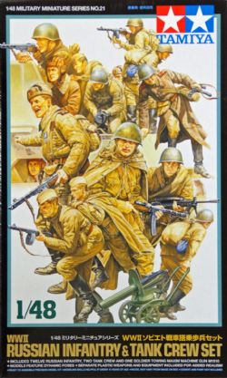 TAMIYA -  1/48 - TANK EQUIPAGE & INFANTERIE RUSSE WW2 32521