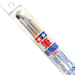 TAMIYA -  PINCEAUX POILS NATURELS - ENSEMBLE MODELING BASIC (X3) -  PINCEAUX
