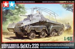 TANK -  GERMAN 8-WHEELED HEAVY ARMORED CAR SD.KFZ.232 - 1/48 (CHALLENGING) -  TAMIYA