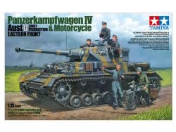 TANK -  PANZERKAMPFWAGEN IV AUSF.G & MOTOROCYCLE EASTER FROM - 1/35 -  TAMIYA