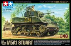 TANK -  US LIGHT TANK M5A1 STUART - 1/48 -  TAMIYA